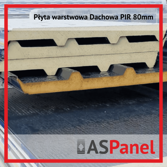 płyta warstwowa dachowa PIR 80mm