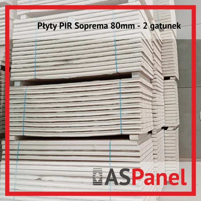 PIR plyty w 2 gatunku 80mm